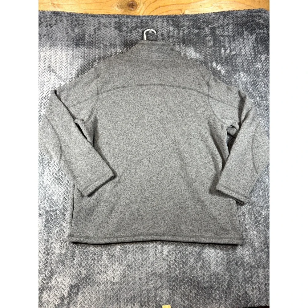 The North Face‎ Sweatshirt Mens 2XL Gray Sherpa Lined Cozy Mock Neck Quarter Zip